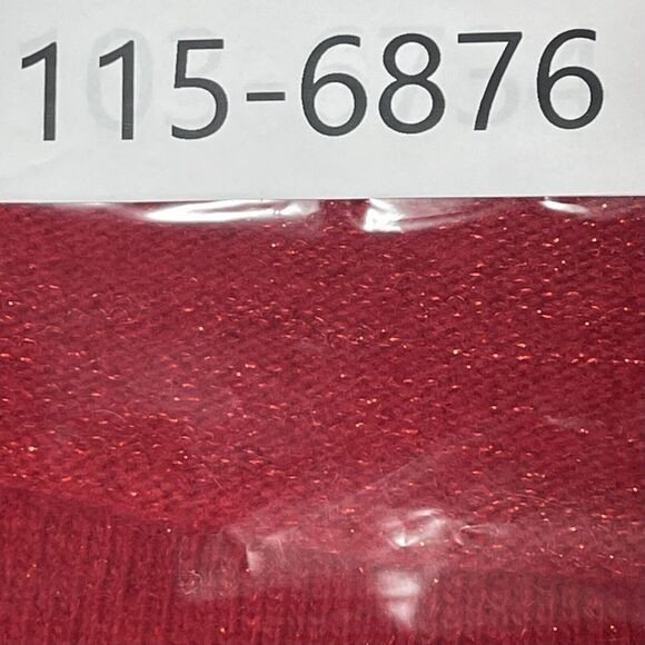 KCKC Turtleneck Lambs Wool Sweater Womens Size Medium Red Glitter - Picture 13 of 13